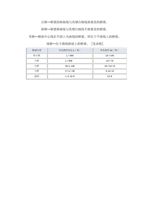 桥梁知识