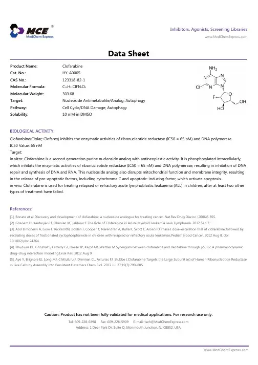 Clofarabine_DataSheet_MedChemExpress