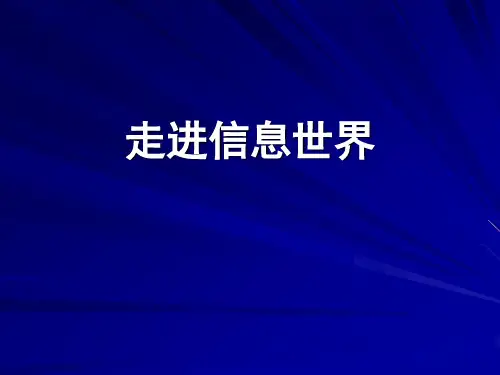 走进信息世界PPT