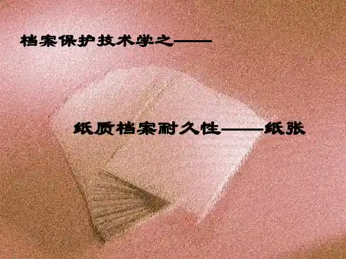 纸质档案耐久性——纸张..