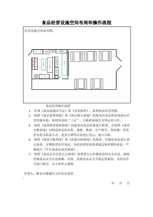 食品经营设施空间布局及操作流程