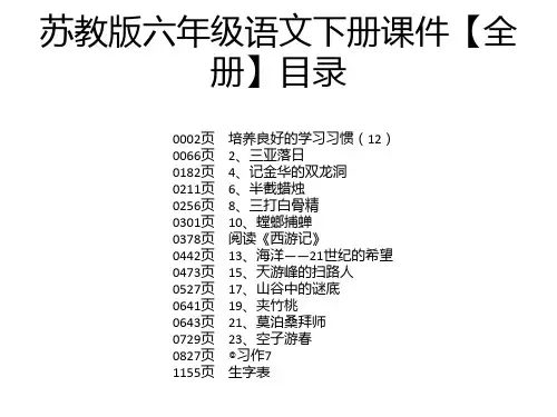 苏教版六年级语文下册课件【全册】