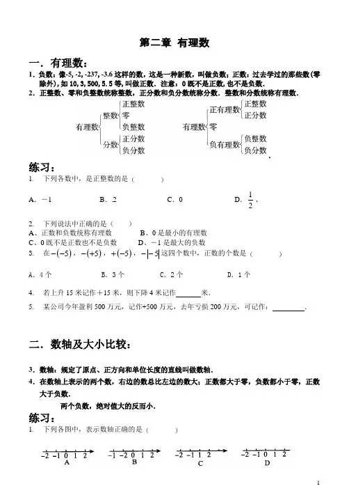 第二章 有理数(期末复习)