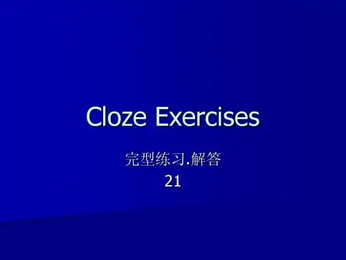 Cloze Exercises