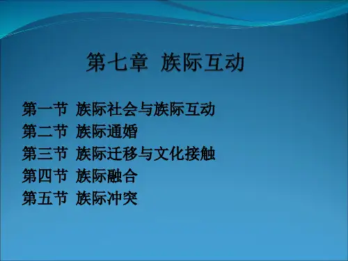 第七章 族际互动