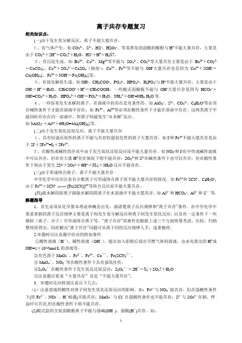 阳泉一中高考化学复习题型训练