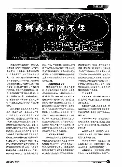 露娜森与防不住的辣椒“干疤烂”