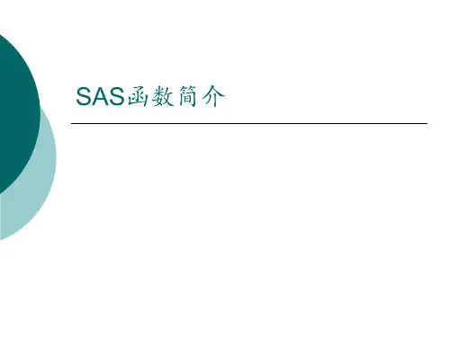 常用SAS函数简介 ppt课件
