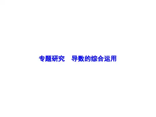 高考数学(人教新课标文科)配套课件:专题研究 导数的综合运用