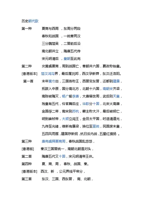 朝代歌