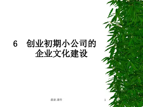 6创业初期小公司的企业文化建设精梳版.ppt