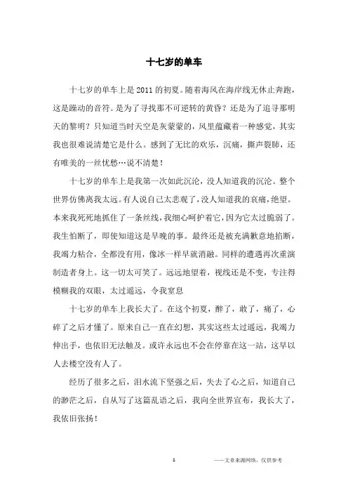 十七岁的单车_初中生
