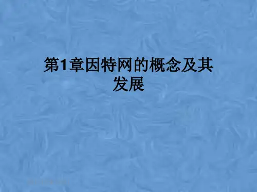 第1章因特网的概念及其发展