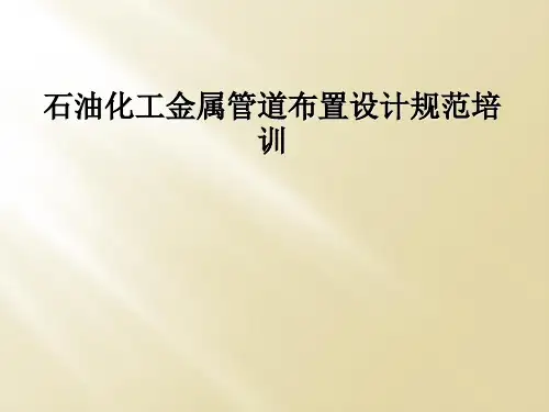 石油化工金属管道布置设计规范培训