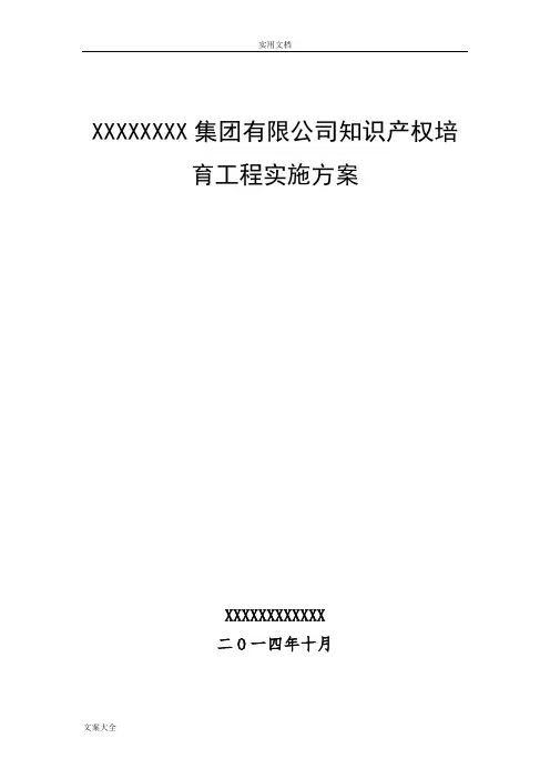 知识产权培育实施方案设计