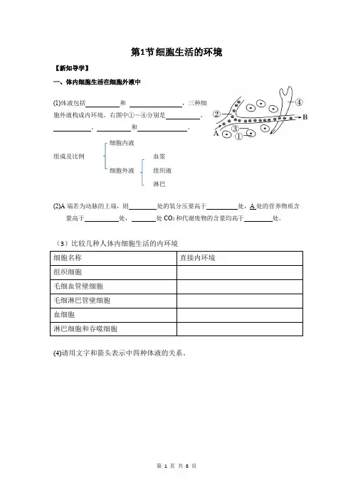 细胞生活的环境 2