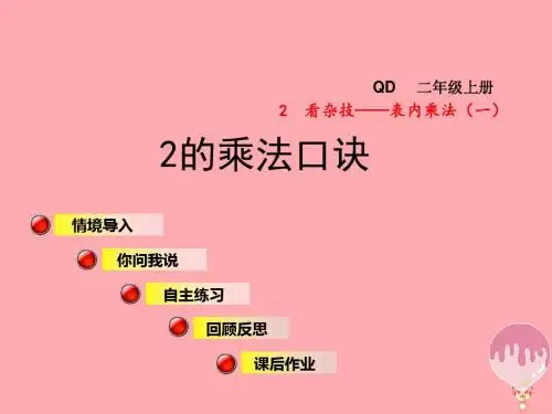 二年级数学上册第二单元信息窗22的乘法口诀课件青岛版