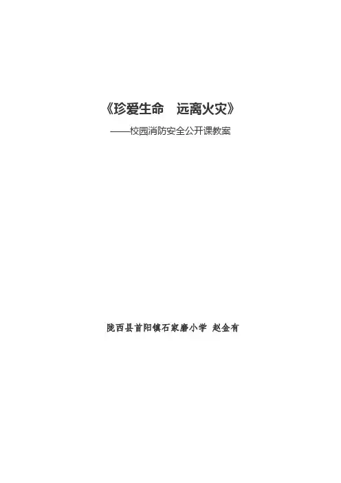 《珍爱生命-远离火灾-》-讲义