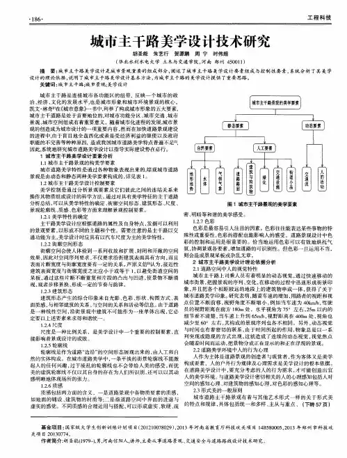 城市主干路美学设计技术研究