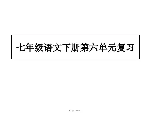 人教部编版七年级下语文第六单元复习课件
