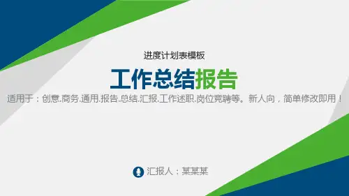 【精选PPT】进度计划表模板