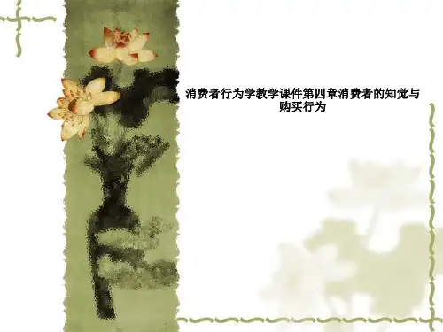 消费者行为学教学课件第四章消费者的知觉与购买行为
