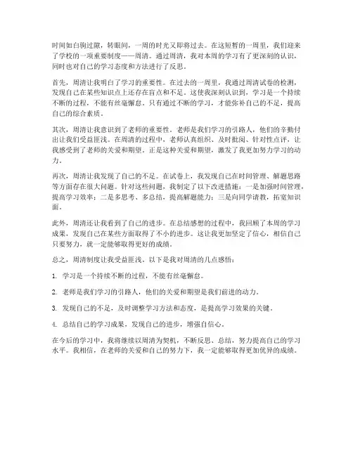 周清总结范文