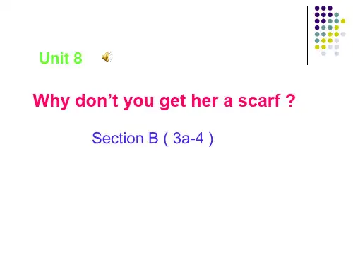 Unit8 Why don’t you get her a scarf课件