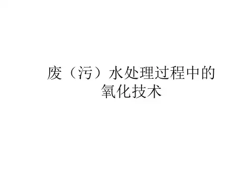 废(污)水处理中的氧化技术总结
