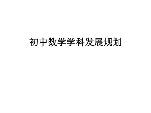 初中数学学科发展规划