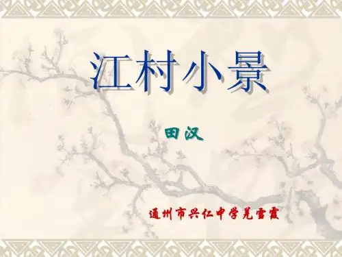 江村小景PPT6 苏教版 (共17张PPT)