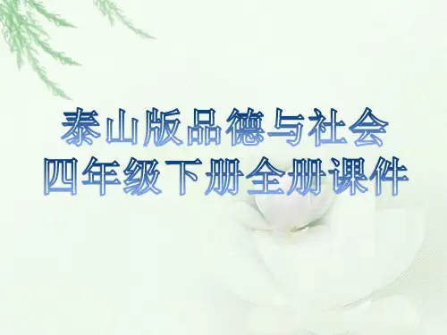 泰山版品德与社会四年级下册全册课件