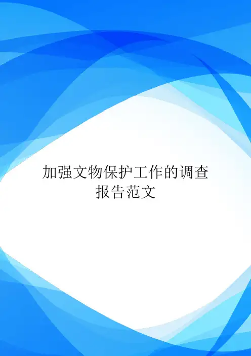 加强文物保护工作的调查报告范文.doc