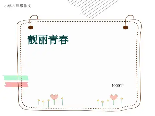 小学六年级作文《靓丽青春》1000字(共11页PPT)