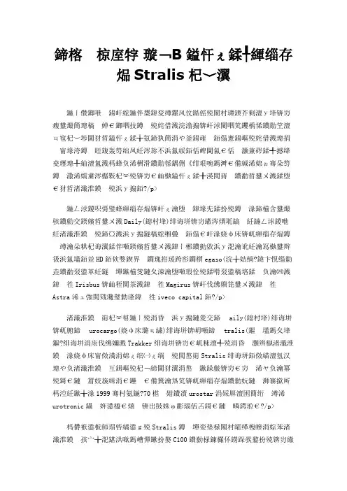 南欧风格 详解意大利依维柯Stralis车型