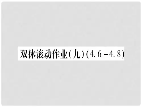 九年级数学上册 双休作业(九)(4.64.8)作业课件 (新版)