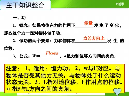 功和功率复习课件