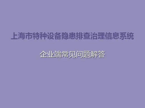 上海特种设备隐患排查治理信息系统