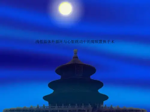 浅低温体外循环与心脏跳动中的瓣膜置换手术