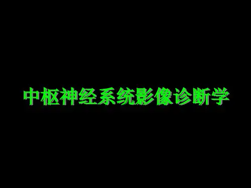 中枢神经系统影像PPT课件