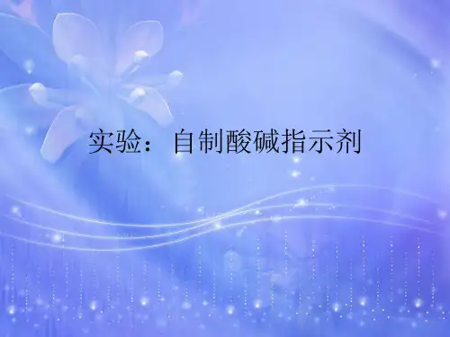 实验:自制酸碱指示剂实验报告