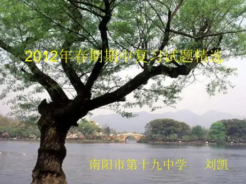2012年春期七年级下期中复习试题精选