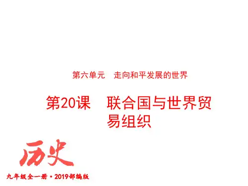 人教部编版九年级历史下册教学课件：第20课 联合国与世界贸易组织共22张PPT