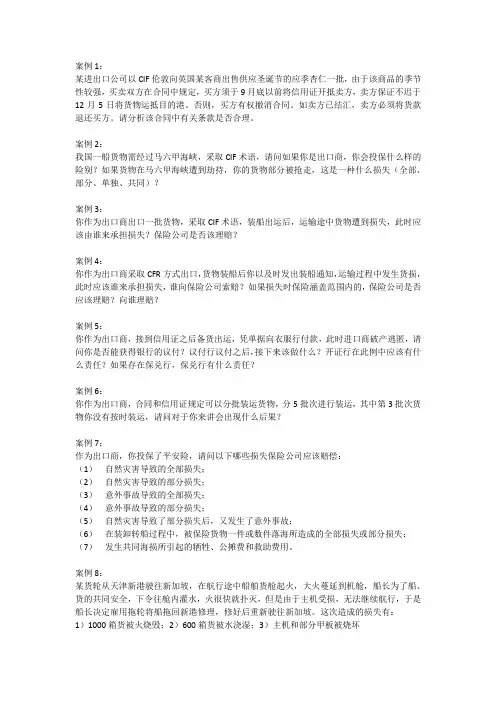 国际贸易理论与实务复习