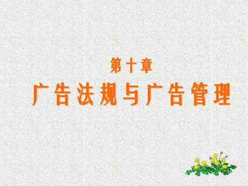 广告法规与广告