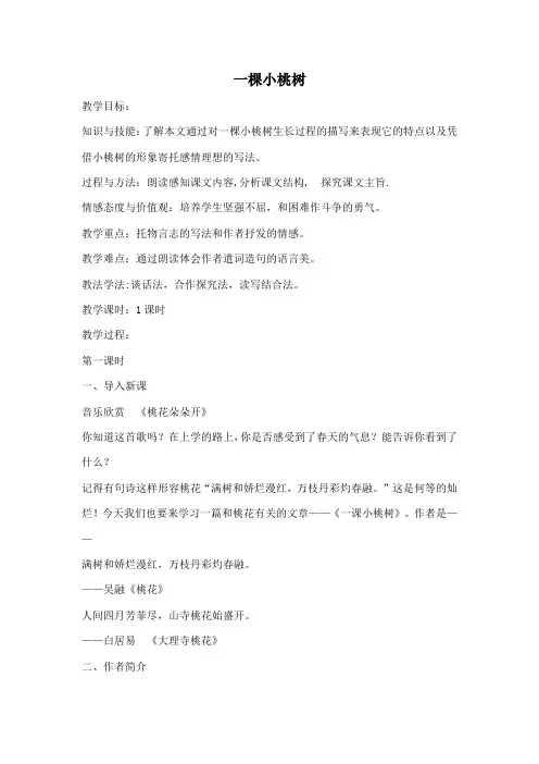 一棵小桃树