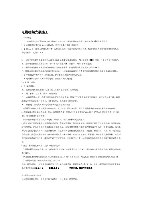 20XX电缆桥架线槽安装规范工艺施工图集