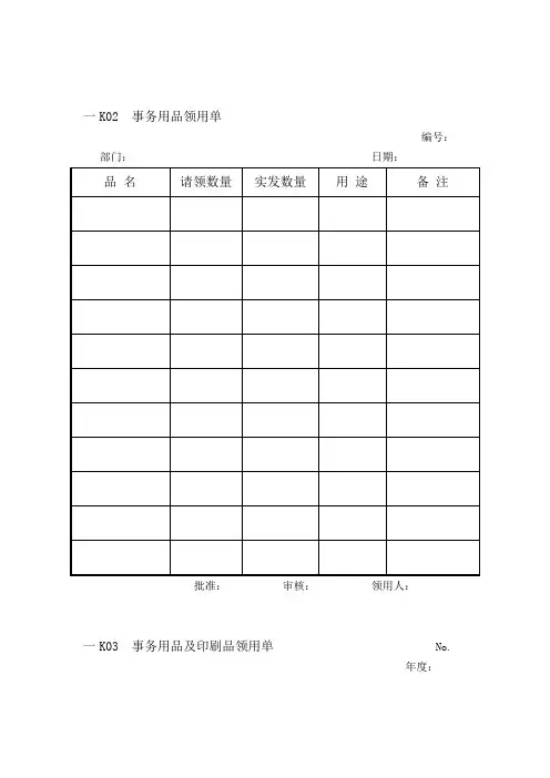 人事办公行政专用表格