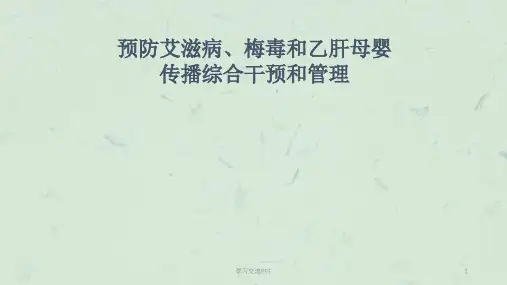 艾滋病或梅毒治疗和管理ppt课件
