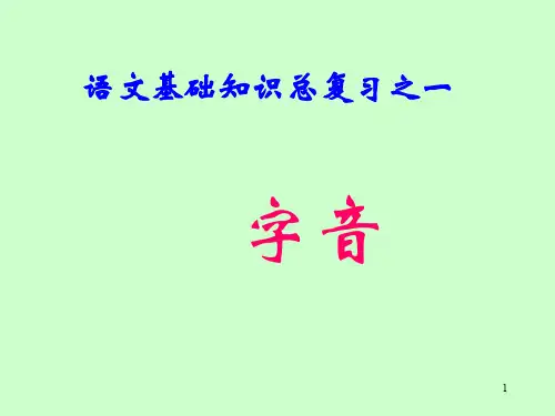 中职对口升学复习语文基础知识-1语音